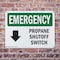 Signmission Electrical Propane Shutoff Switch With Symbol Emergency Sign, Plastic, 10in W x 7in L, 2PK OS-2PACK-EM-P-710-L-10291 - alternate 7